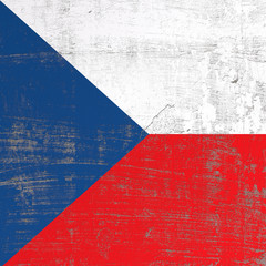 scratched Czech Republic flag