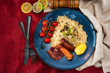 Central and Eastern European cuisines choucroute - sauerkraut with riesling