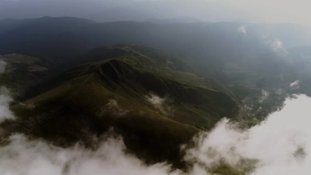 mountains aerial view 4k