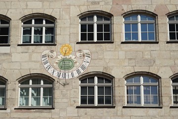 Obraz premium Nürnberg - Sonnenuhr in der 