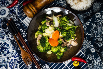 Handmade cauliflower vegetables on table