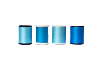 solate group of blue tone versatile sewing theads