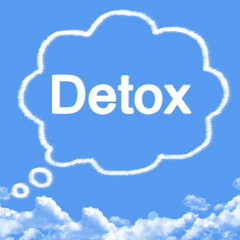 Cloud shaped as detox Message