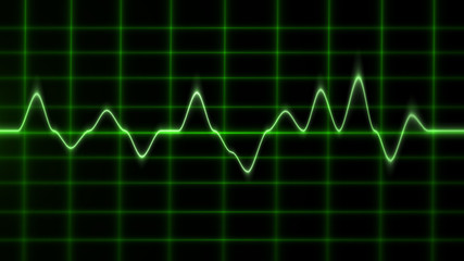 Naklejka premium Luminous pulse graphic.Heart beat line