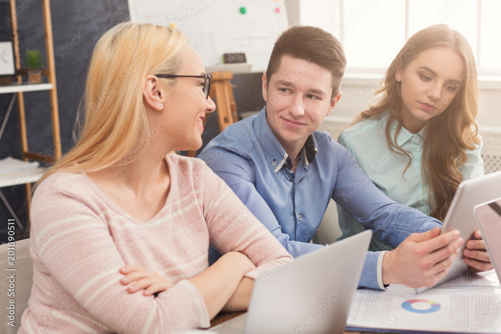Aufkleber Programmers working in software developing company