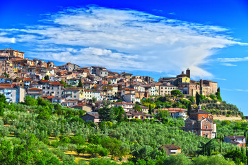 Fototapeta na wymiar City of Chianciano Terme in Tuscany, Italy
