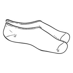 Vector Sketch Illustration - Women Short Socks