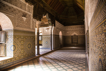 palast mit mosaik in Marokko