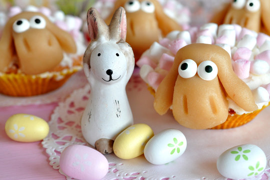 Schaf-Muffins zu Ostern