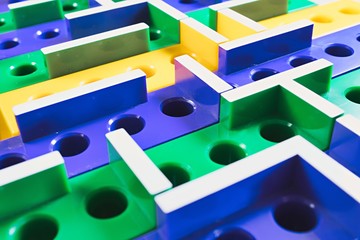 3D Maze coloured plastic board game