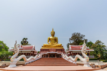  Big Golden Buddha statue in Thailand temple