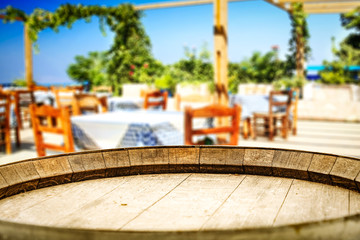 desk of free space and bar background