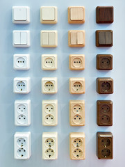 Wall mounted electrical outlets for indoors