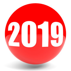 2019 New Year. Sphere.