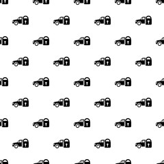 Insurance car pattern vector seamless repeating for any web design