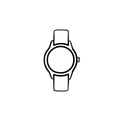 Wrist watch hand drawn outline doodle icon. Clock vector sketch illustration for print, web, mobile and infographics isolated on white background.