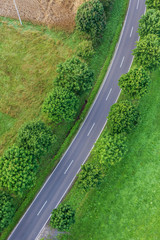 Air view of rural land