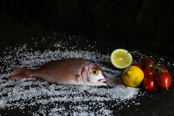 Fresh sea Italian fish whith lemon