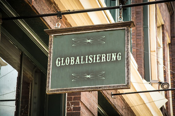 Schild 320 - Globalisierung