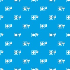 Electric outlet pattern vector seamless blue repeat for any use