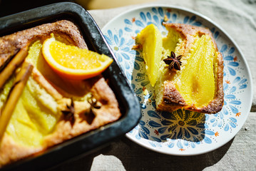 cake with pears