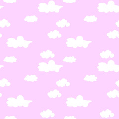 Cute seamless pattern with clouds.Can be used for wallpaper,fabric, web page background, surface textures.