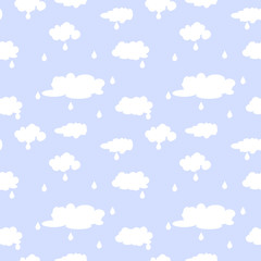 Cute seamless pattern with clouds.Can be used for wallpaper,fabric, web page background, surface textures.