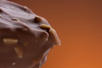 Mandel-Eis am Stiel Detail Close-Up