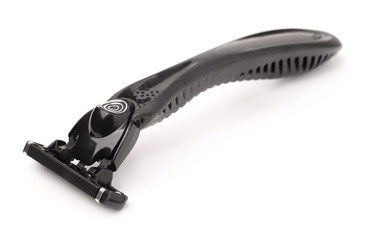 Black plastic shaving razor