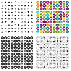100 delivery icons set vector in 4 variant for any web design isolated on white