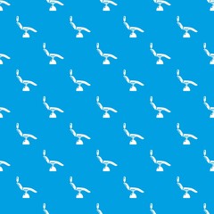 Dentist chair pattern vector seamless blue repeat for any use