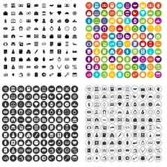 100 deposit icons set vector in 4 variant for any web design isolated on white