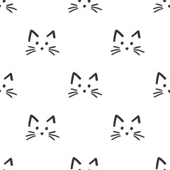 Cute cat face pattern