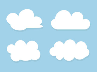 Set of clouds over blue sky