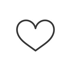 Line art heart icon.