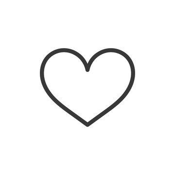 Line art heart icon.