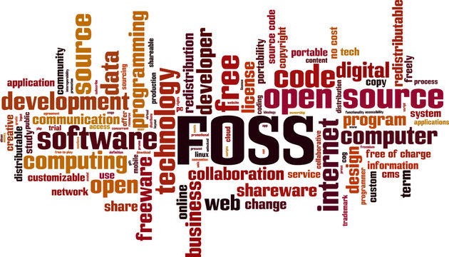 FOSS word cloud