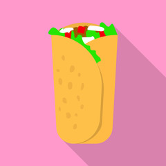 Shaurma icon. Flat illustration of shaurma vector icon for web