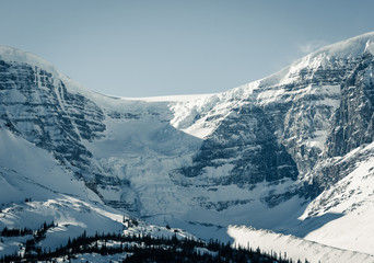 Athabasca glacier during the winter