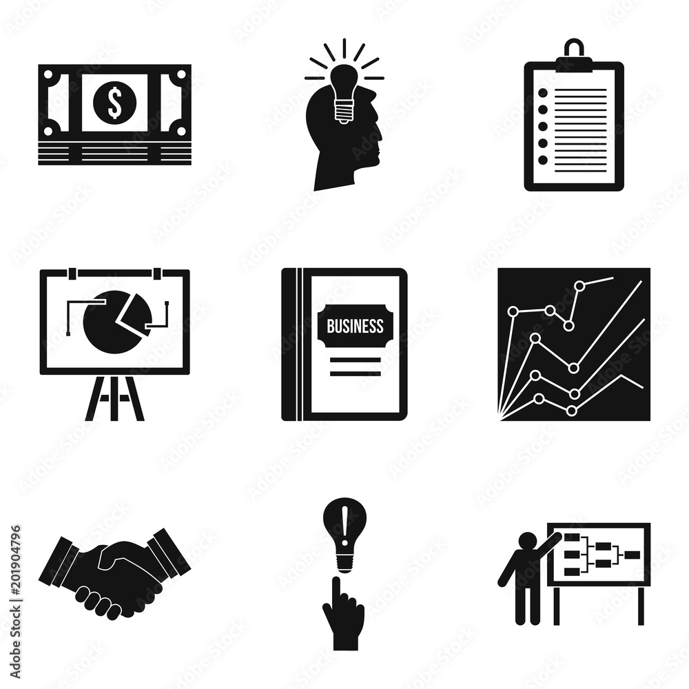 Poster special computer icons set. simple set of 9 special computer vector icons for web isolated on white 