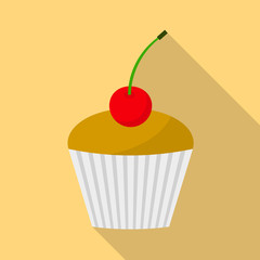 Muffin icon. Flat illustration of muffin vector icon for web