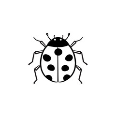 Ladybug hand drawn outline doodle icon. Insect ladybug vector sketch illustration for print, web, mobile and infographics isolated on white background.