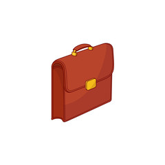 sketch hand drawn briefcase, business case, bag icon. Luggage, baggage suitcase, businessman office worker manager attribute. Isolated illustration on a white background