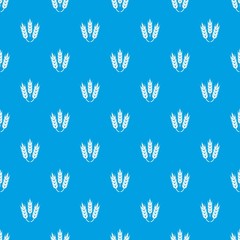 Juicy Wheat pattern vector seamless blue repeat for any use