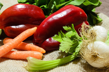 composition of fresh vegetables
