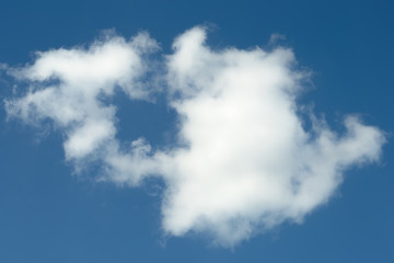 Blue Sky and puffy clouds. Background from clouds.