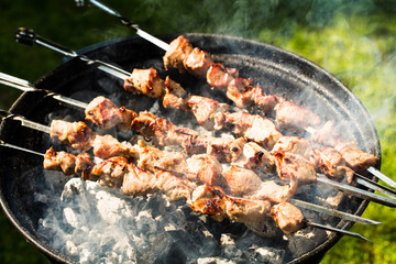 Grill spezialitäten (schaschlik und steak)