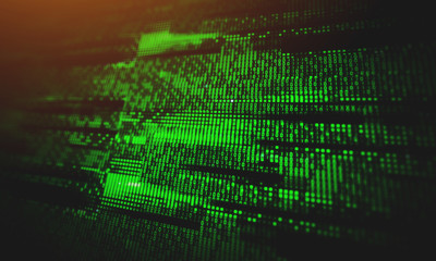 Fototapeta premium Corrupted computer data loss abstract background