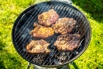 Grill spezialitäten (schaschlik und steak)