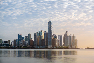 city skyline, skyscraper buildings, modern cityscape of Panama City 